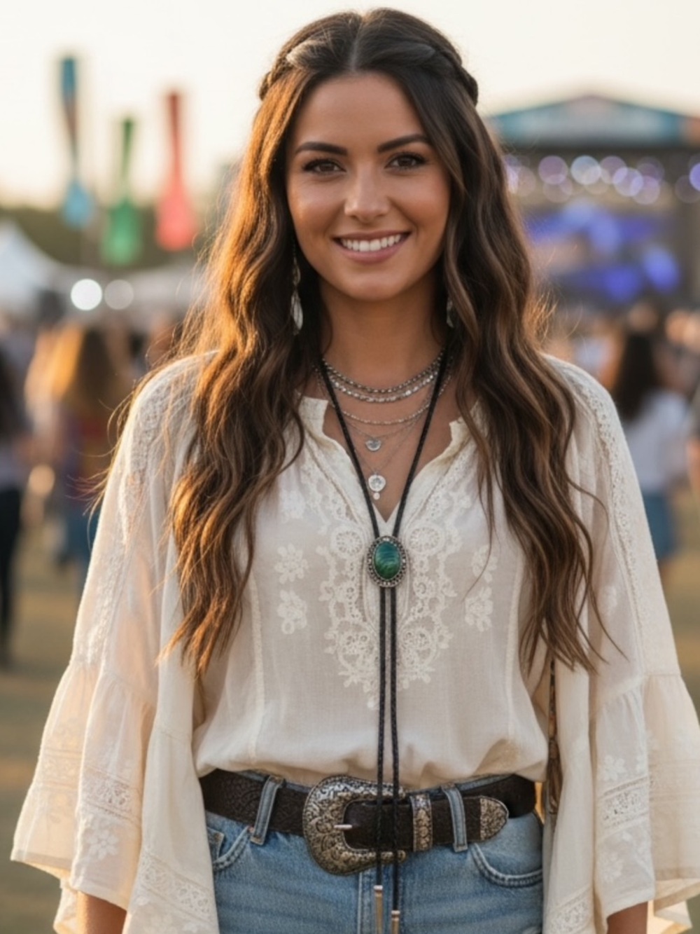 Western Green Malachite Bolo Tie OS NWT